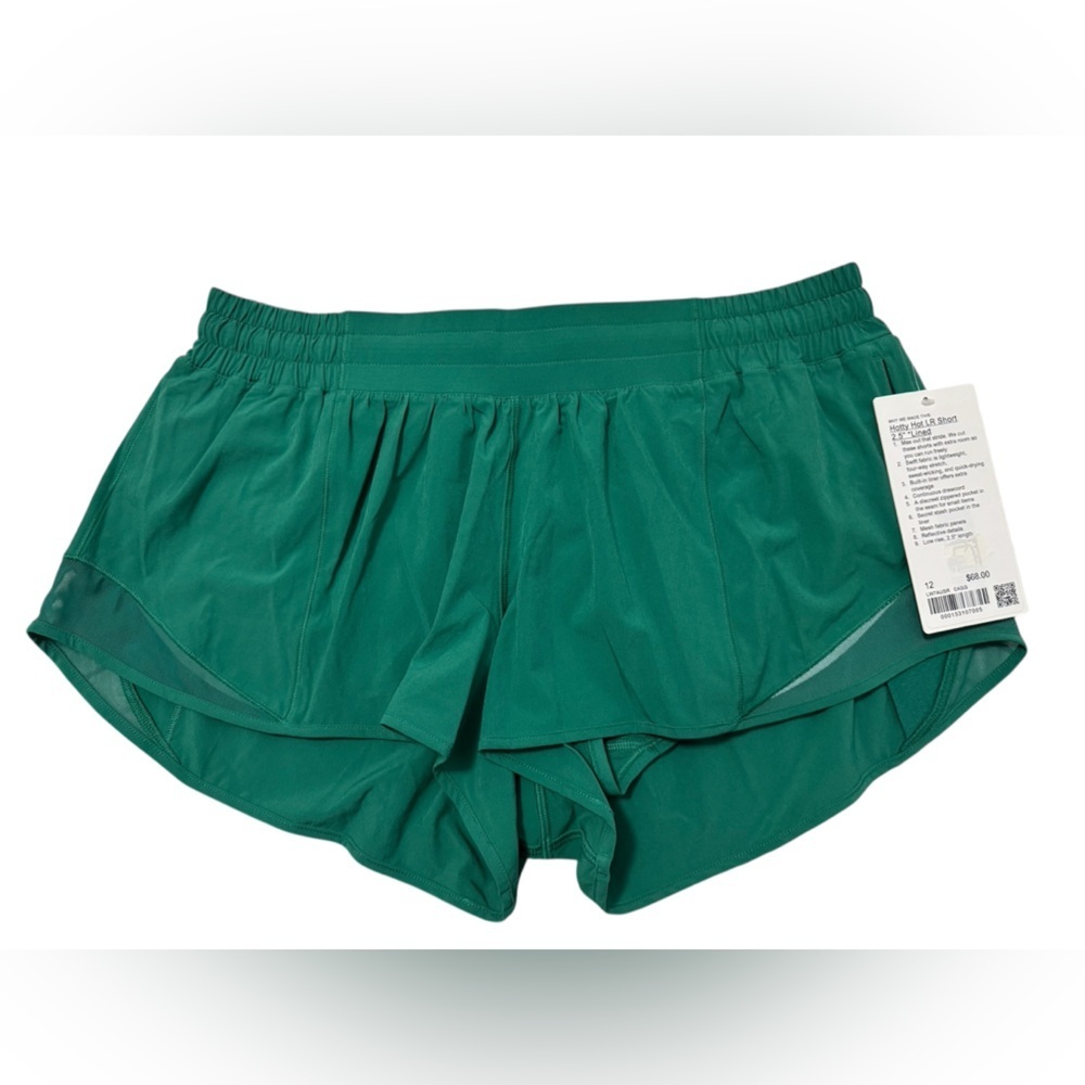 Lululemon Hotty Hot Low-Rise Lined Short 2.5" in Cascadia Green - Picture 5 of 7